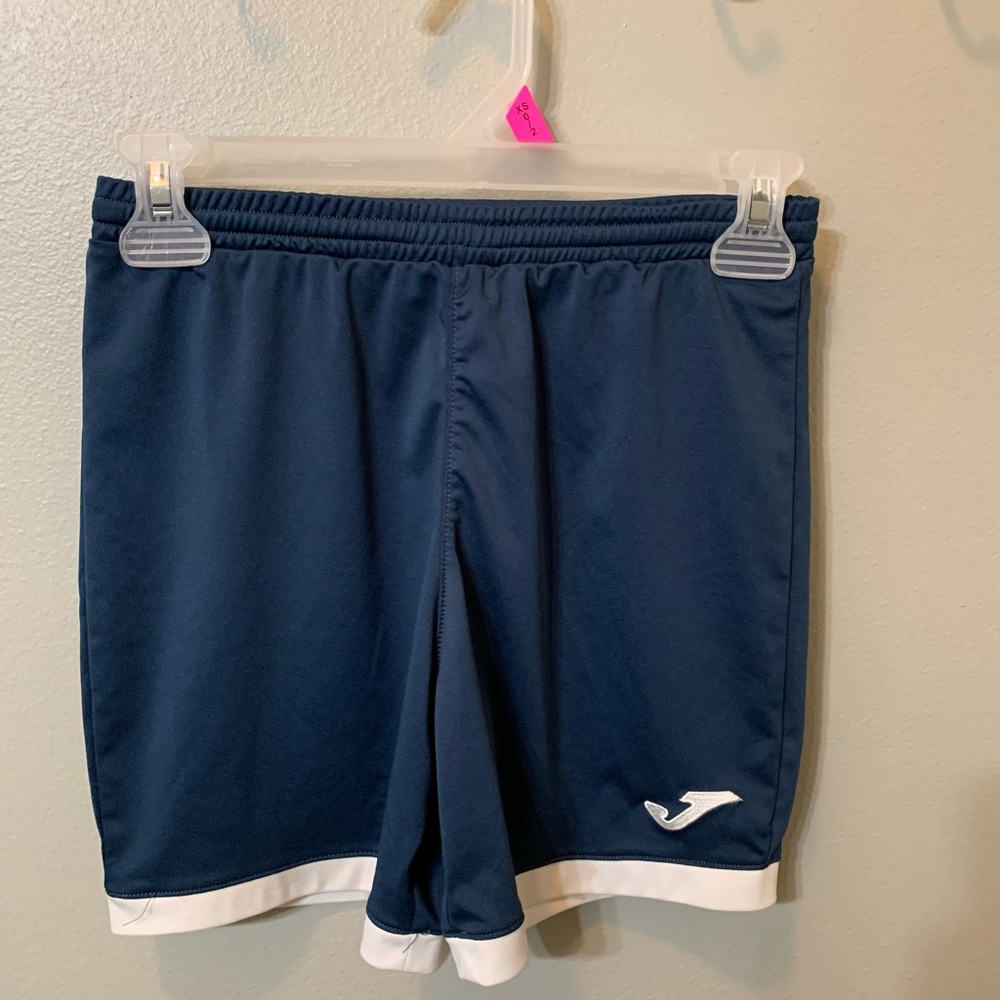 navy soccer shorts